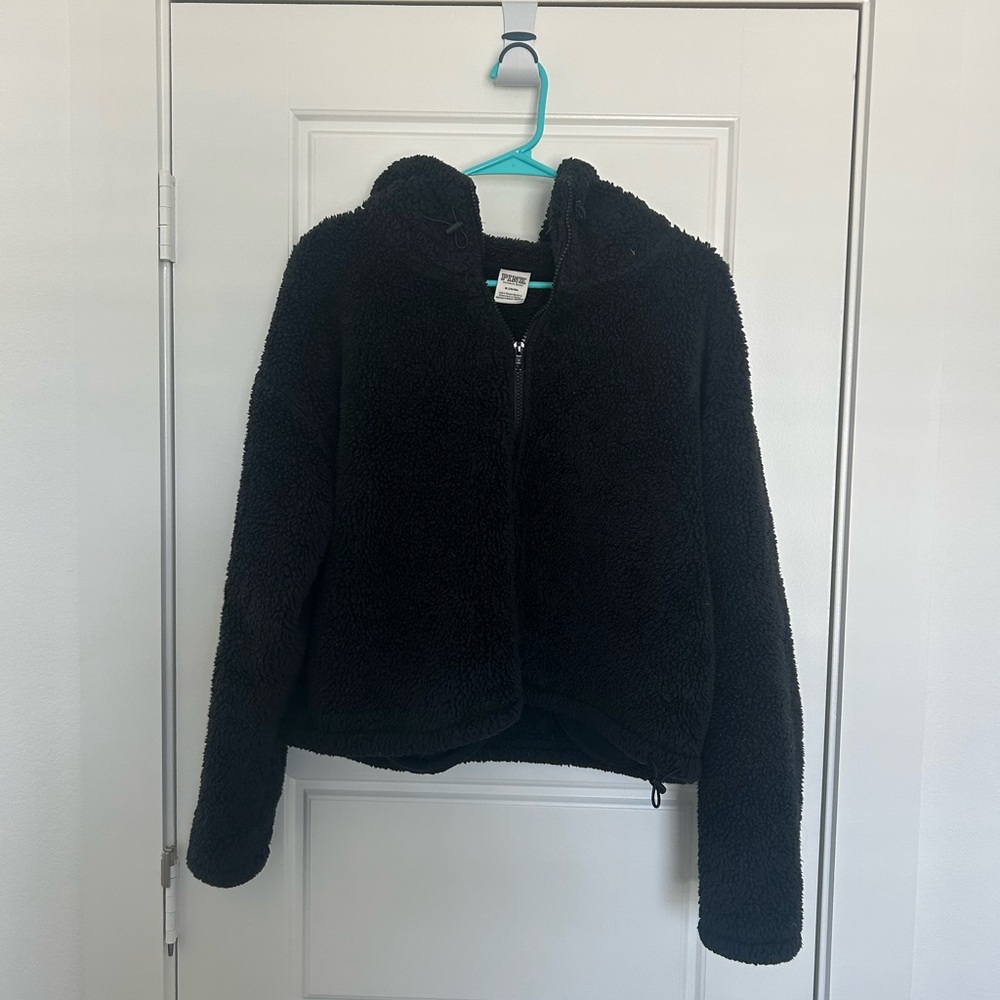 PINK Victoria's Secret Black Womens Puffer Jacket
